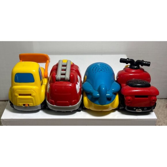 VTech Go! Go! Smart Wheels Vehicle Set Of 4 Fire Truck ATV Bulldozer & Airplane - Picture 10 of 12